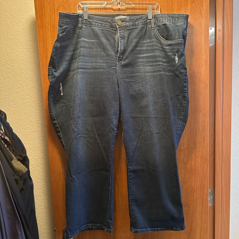 Wit & Wisdom Women's Relaxed Dark Blue Jeans